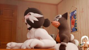 Gardevoir (Grime) x Houndour – Mini - ﻿3D animation on Crohasit