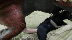Gay dragon dominates raven by raven555 - ﻿3D animation on Crohasit