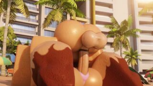 Gay sex on the beach (visa cake) - ﻿3D animation on Crohasit