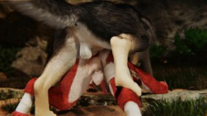 Gay wolf and hybrid domination by vonfluffington - ﻿3D animation on Crohasit