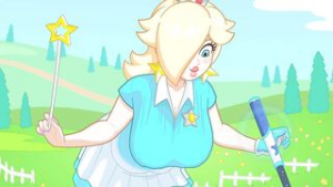Golfer Rosalina bounces her tits - Super Mario animation on Crohasit