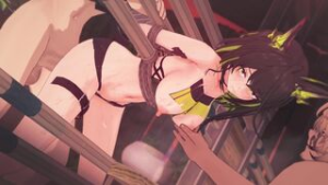 Handling of increased milk production in the new M3 body - arknights animation on Crohasit
