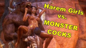 Harem Girls BRUTALLY FUCKED by Monster Cock Minotaurs - ﻿3D animation on Crohasit