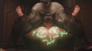 Hermione & Werewolf [Bodywritings] [ZMSFM] - ﻿3D animation on Crohasit