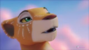 High, up in the clouds with a lioness - ﻿3D animation on Crohasit