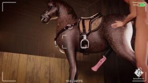 Horse anal vore (Sideview) - ﻿3D animation on Crohasit