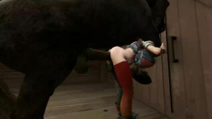 Horse video 94 – Shemale harley with horse’s dick - Batman animation on Crohasit