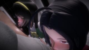 In the men’s restroom on the first basement floor of a certain building. - iwara animation on Crohasit