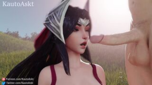 Irelia outdoors animation - ﻿3D animation on Crohasit