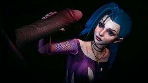 Jinx and Vi fucked by Big Black Cock [Priapus] - ﻿3D animation on Crohasit