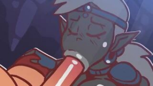 [KeyCock] Dark Elf Blowjob - 2D animation on Crohasit