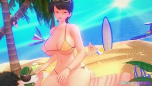 Komi-san – bikini outfit - ﻿3D animation on Crohasit