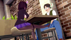 Kurumi x Otaku - date a live animation on Crohasit