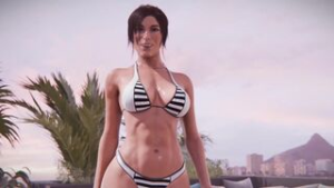 Lara’s summer day off poolside. [Xordel] - Tomb Raider animation on Crohasit