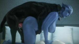 Liara x Dog [Noname55] - ﻿3D animation on Crohasit