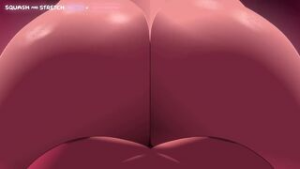 Lucky guy smothered by 2 giantesses - 2D animation on Crohasit