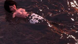 MILF-MAID: Mermaid Aunt Cass and Reinhardt - Big Hero 6 animation on Crohasit