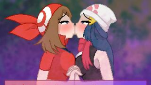 May and Dawn hypnotized lesbian kiss(Sub-ENG)oyayubi of yubikiri genman - Pokemon animation on Crohasit