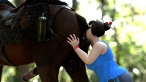 Mei Rewarding Her Horse [Bloggerman] - ﻿3D animation on Crohasit