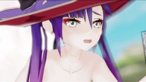 Mona have fun with Horse - ﻿3D animation on Crohasit