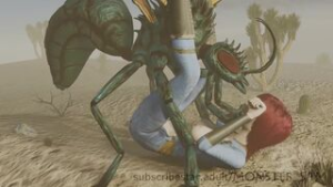 Monster-sam- Cazador x Girl - Fallout animation on Crohasit