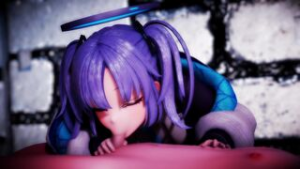 [Mozuku] Yuuka Gently Makes You Cum - ﻿3D animation on Crohasit