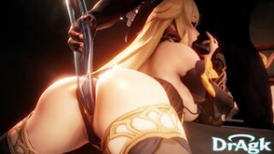 Navia having fun (Genshin Impact) - ﻿3D animation on Crohasit