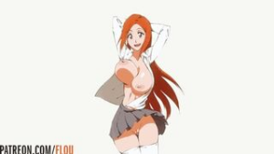 Orihime’s udders dancing at 60fps [Flou] - Bleach animation on Crohasit