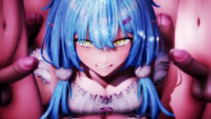 Paizuri Whilst Surrounded by Dicks - ﻿3D animation on Crohasit