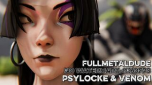 Psylocke & Venom [NO WM[FullmetalDude][4K60FPS] - ﻿3D animation on Crohasit