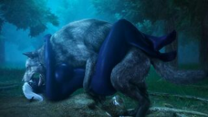 Queen Nualia x Wolf [Noname55] - ﻿3D animation on Crohasit