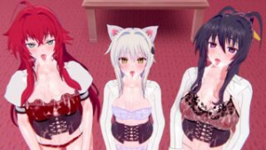 R18 [HMV] Rias Akeno Koneko [High School DxD] - ﻿3D animation on Crohasit