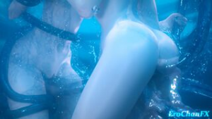 Rem and Ram underwater tentacles - ﻿3D animation on Crohasit