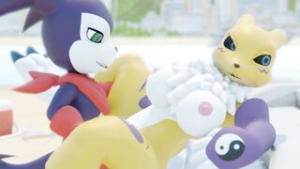Renamon And The STOPwatch – Bacn - ﻿3D animation on Crohasit