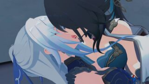 Ruan Mei Kisses jingliu - Honkai Star Rail animation on Crohasit