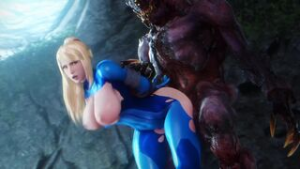 Samus Aran vs Monster - Metroid animation on Crohasit