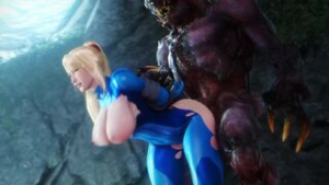 Samus gets captured and used by aliens - ﻿3D animation on Crohasit