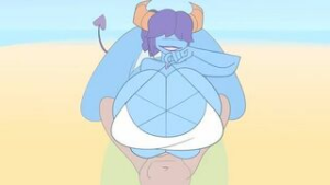 Sexy boobjob - 2D animation on Crohasit