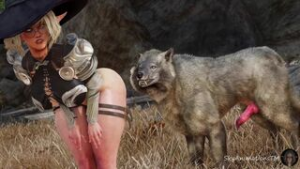 Taken from behind by a Wolf - ﻿3D animation on Crohasit