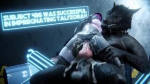 Tali x Werewolf Impregnation [Rekin3D] - ﻿3D animation on Crohasit
