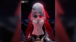 Tericula sucking white blood dry from Captain’s PP! - Honkai Impact animation on Crohasit