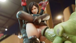 Tifa fucking with a huge ORC cock - ﻿3D animation on Crohasit