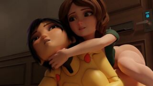 Tomago and Aunt Cass going at it - ﻿3D animation on Crohasit