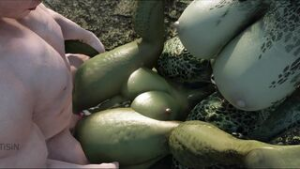 Two Curvy Half-Argonian Sluts and a Dragonborn - ﻿3D animation on Crohasit