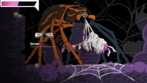 Udonge In Interspecies Cave: Big Spider vs Bunny Girl - Touhou animation on Crohasit