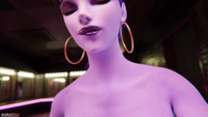 Widowmaker finds teleportation device - Overwatch animation on Crohasit