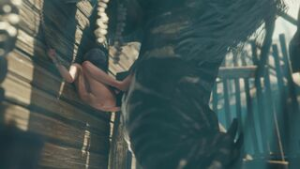 ZMSFM Ciri and Fiend Instantloss (Second angle) - ﻿3D animation on Crohasit