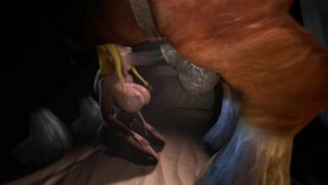 Zelda gives Horse a Deepthroat (Zenu) - ﻿3D animation on Crohasit