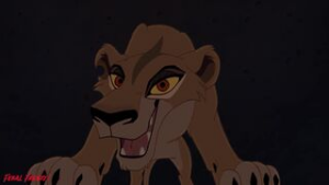 Zira and a human - Disney animation on Crohasit