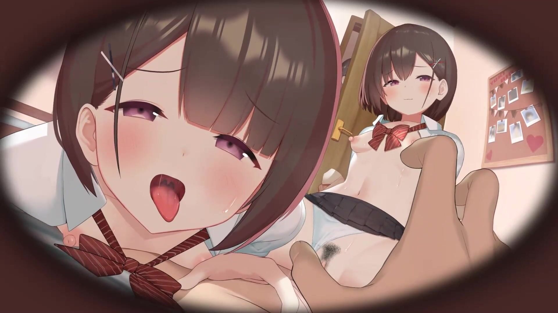 Domineering Schoolgirls - 2D animation on Crohasit